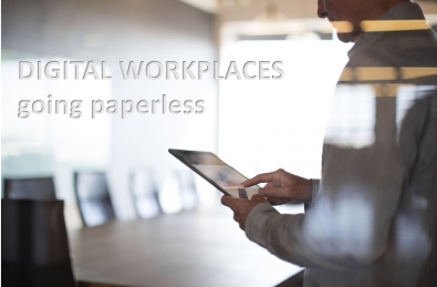 digital workplace cover - man holding a tablet